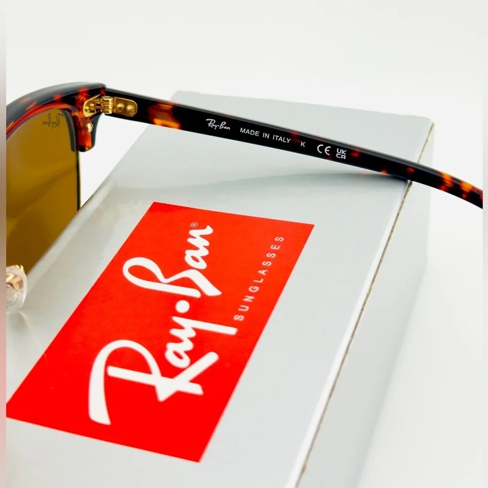 Ray-Ban ClubMaster Sunglasses RB3016 Polished Havana frame B15 Brown Lenses New!